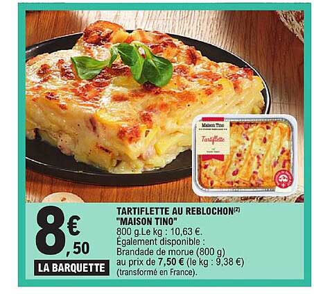 Tartiflette Au Reblochon "maison Tino"
