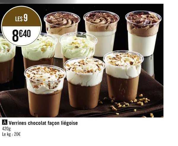 verrines chocolat façon liégeoise