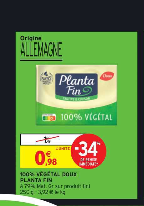 100% Végétal Doux Planta Fin