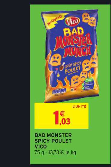 bad monster spicy poulet vico