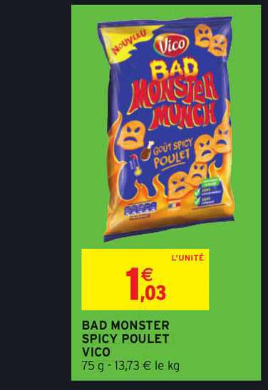 bad monster spicy poulet vico