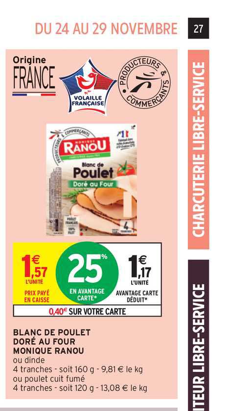 blanc de poulet doré au four monique ranou