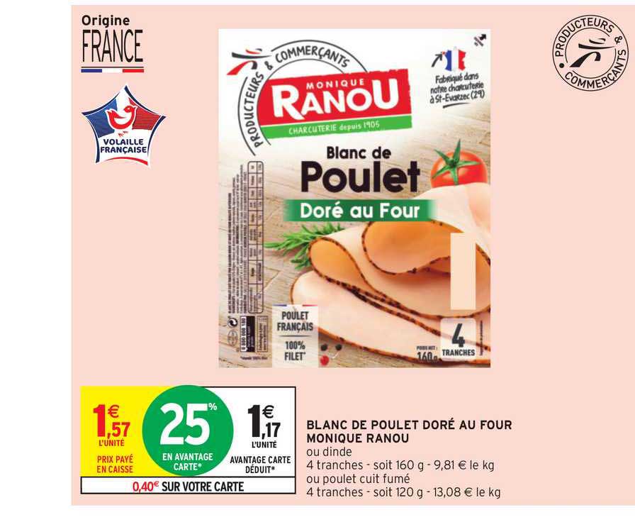 Blanc De Poulet Dorés Au Four Monique Ranou