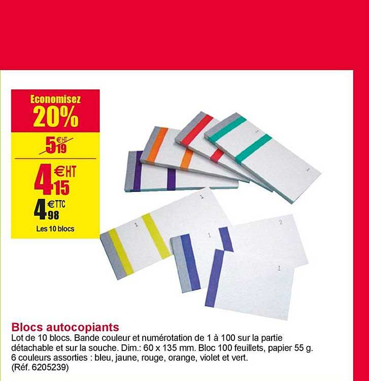 blocs autocopiants