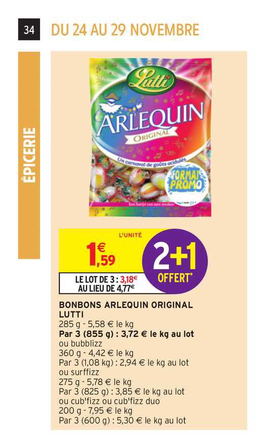 Bonbons Arlequin Original Lutti