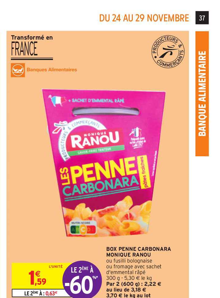 box penne carbonara monique ranou