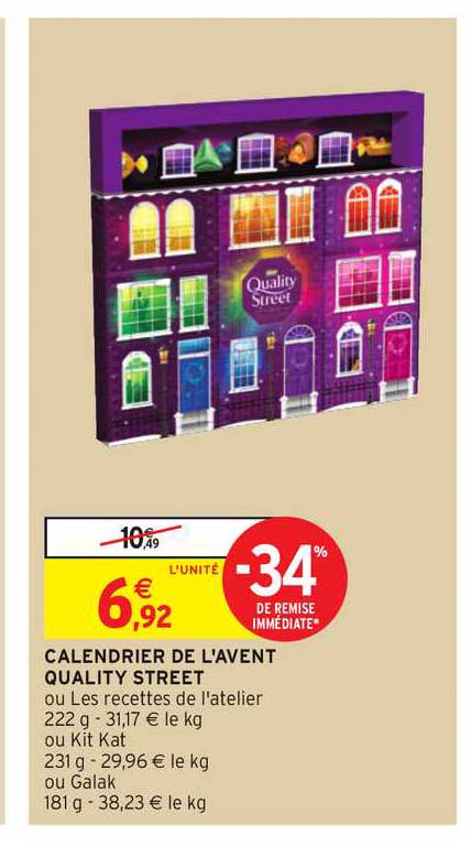 calendrier de l'avent quality street -34% de remise immédiate