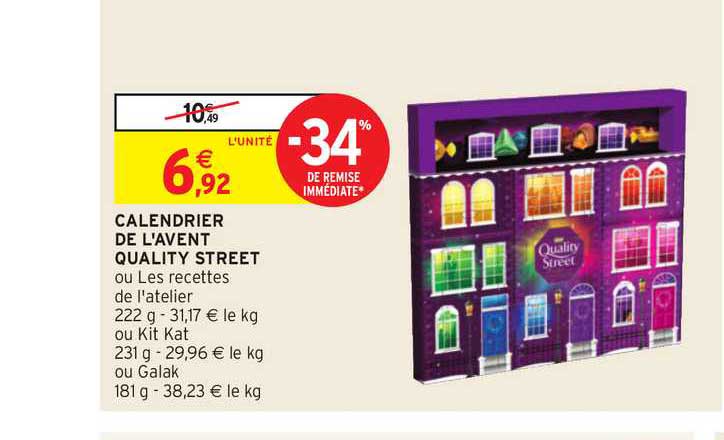 calendrier de l'avent quality street -34% de remise immédiate