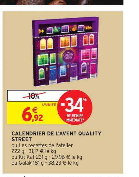 calendrier de l'avent quality street -34% de remise immédiate