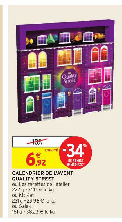 calendrier de l'avent quality street