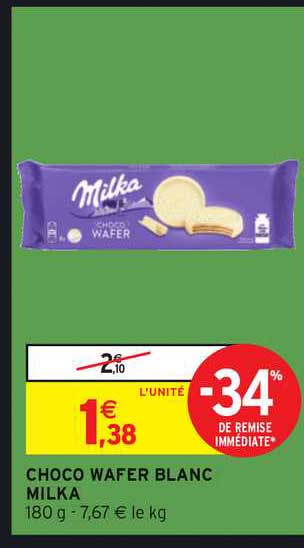 choco wafer blanc milka