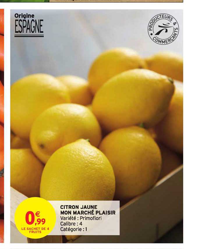 citron jaune mon marché plaisir