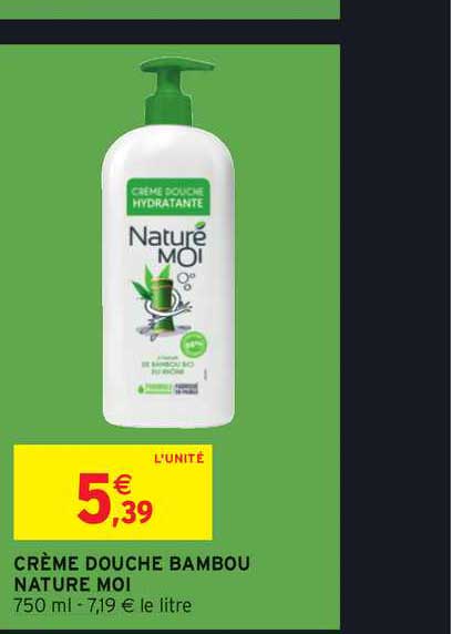 crème douche bambou naturé moi