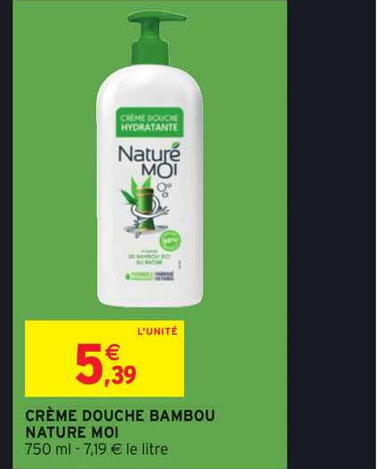 crème douche bambou nature moi