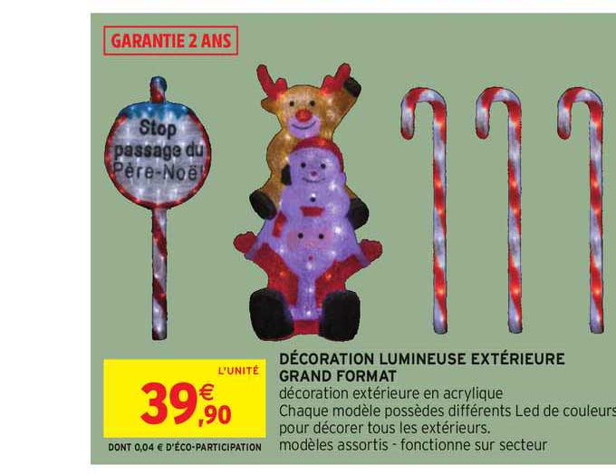 décoration lumineuse extérieure grand format