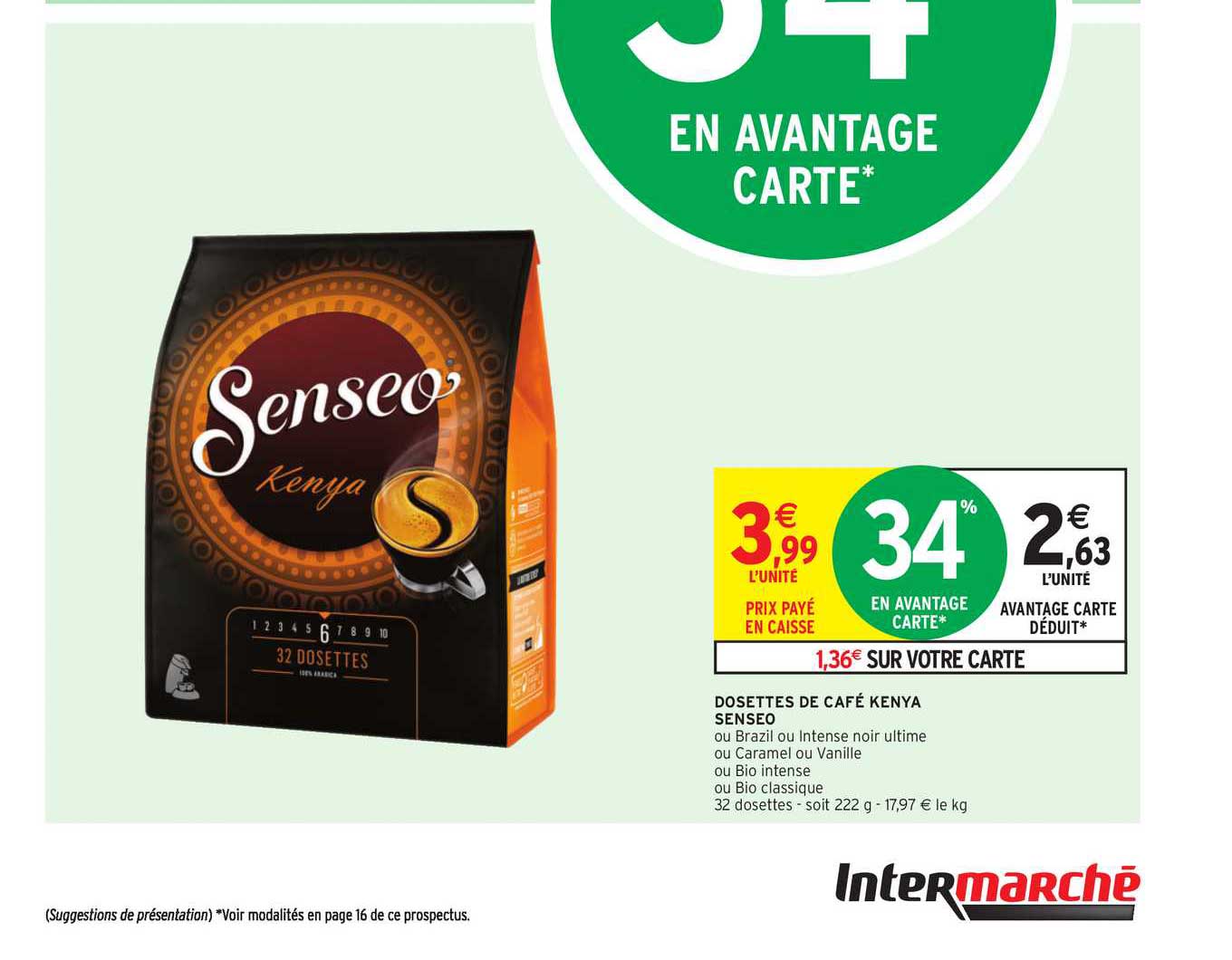 dosettes de café kenya senseo