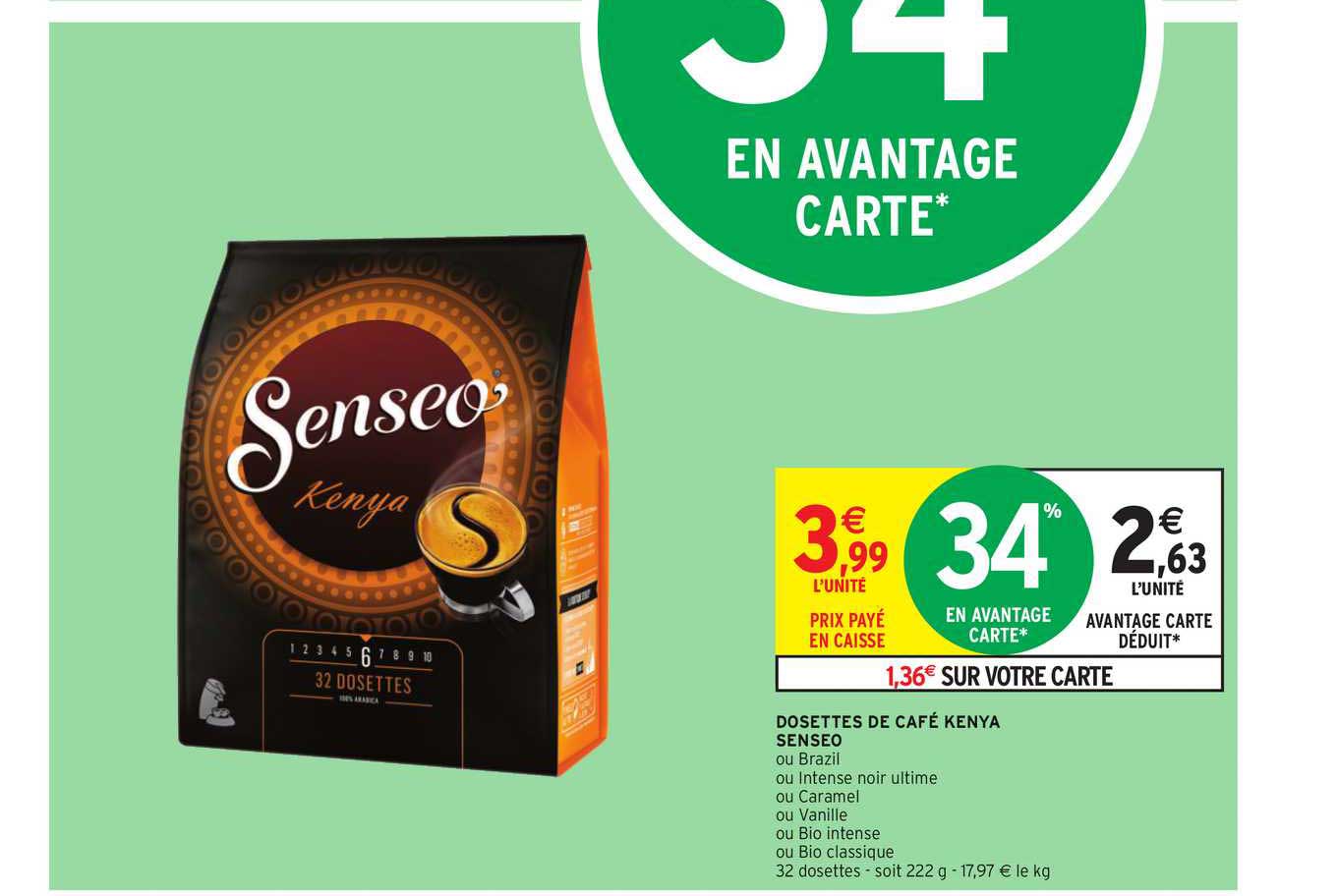 dosettes de café kenya senseo