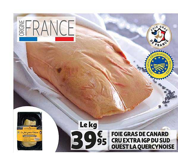 foie gras de canard cru extra igp du sud ouest la quercynoise