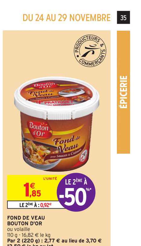 Fond De Veau Bouton D'or