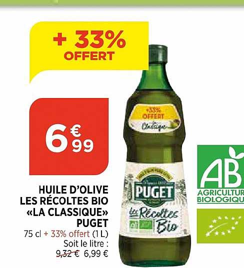 huile d'olive les récoltes bio la classique puget