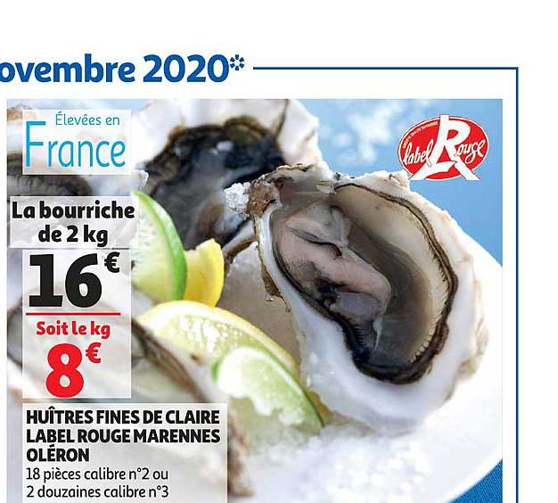 huître fines de claire label rouge marennes oléron