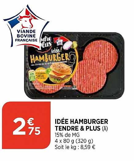 idée hamburger tendre & plus