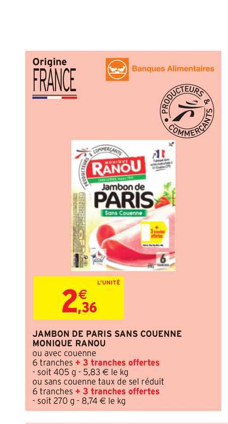 jambon de paris sans couenne monique ranou