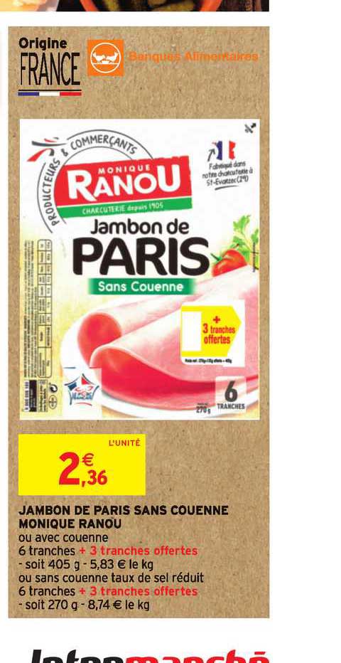 jambon de paris sans couenne monique ranou