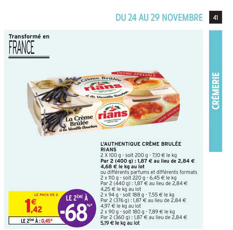 l'authentique crème brulée rians