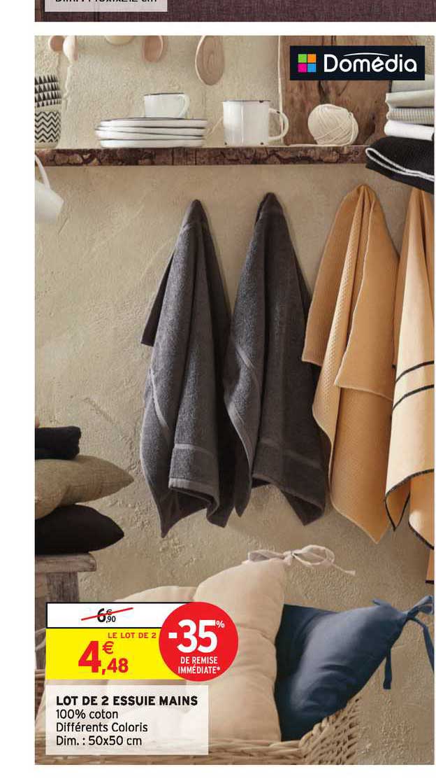 lot de 2 essuie mains