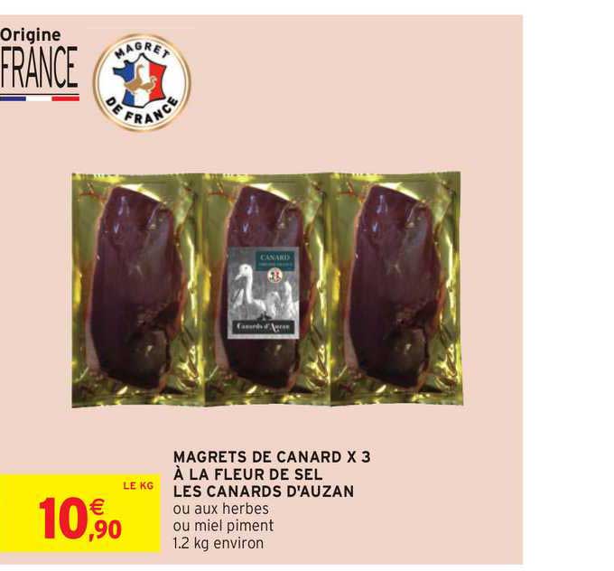 Magrets De Canard X3 à La Fleur De Sel Les Canard D'auzan