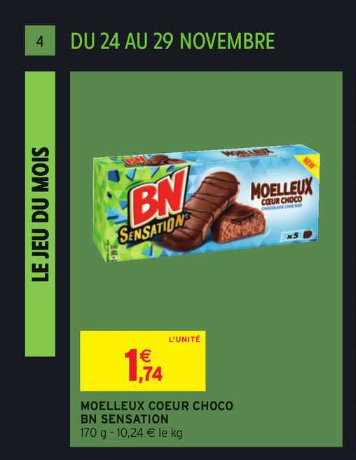 Moelleux Coeur Choco Bn Sensation