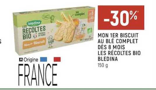 Mon 1er Biscuit Au Blé Complet Dès 8 Mois Les Récoltes Bio Blédina