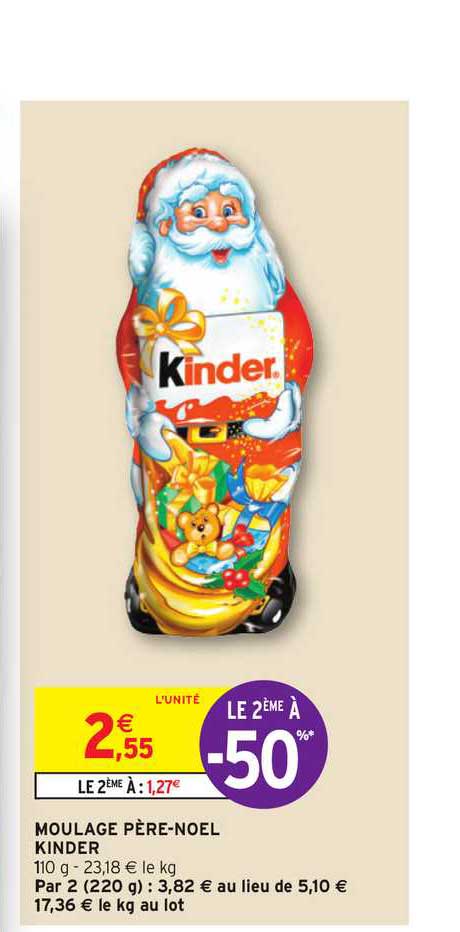 moulage père noël kinder