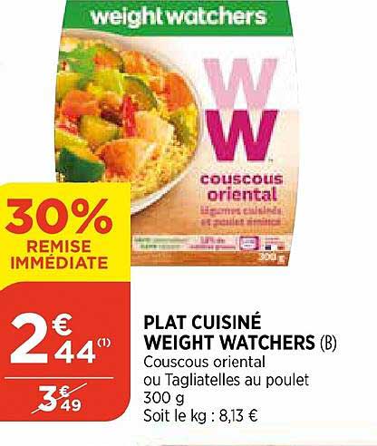 plat cuisiné weight watchers 30% de remise immédiate