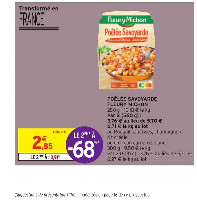 poêlée savoyarde fleury michon le 2ème à -68%