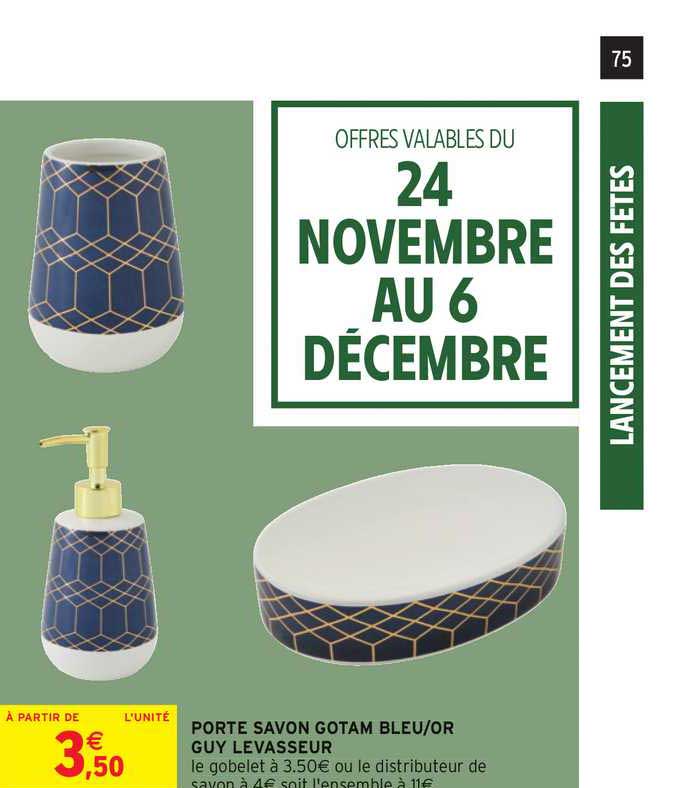 porte savon gotam bleu-or guy levasseur