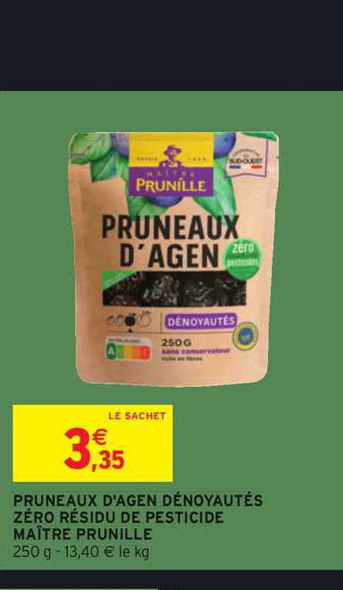 pruneaux d'agen dénoyautés zéro résidu de pesticide maître prunille