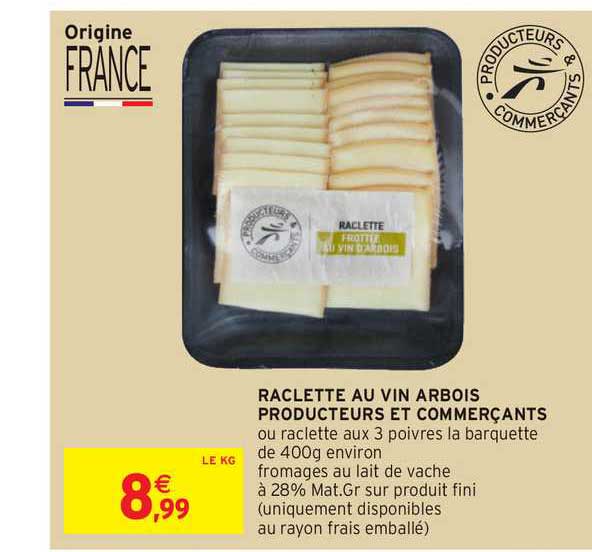 raclette au vin arbois producteurs et commerçants