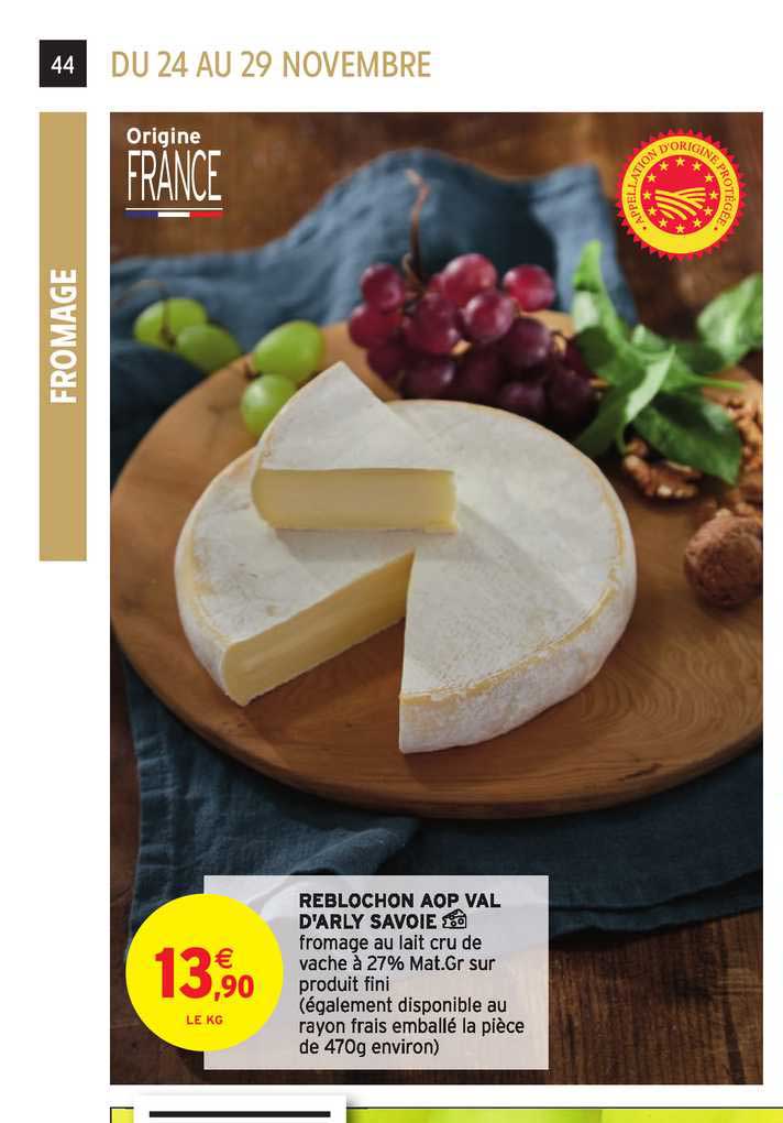 reblochon aop val d'arly savoie