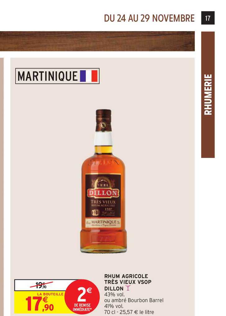 rhum agricole très vieux vsop dillon