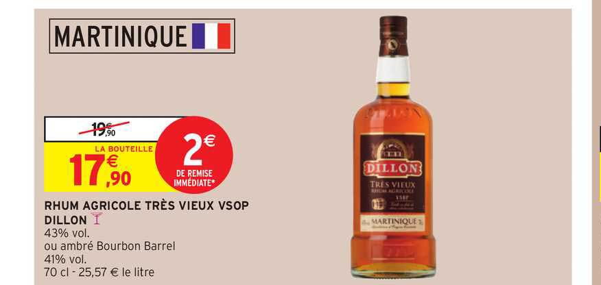 rhum agricole très vieux vsop dillon