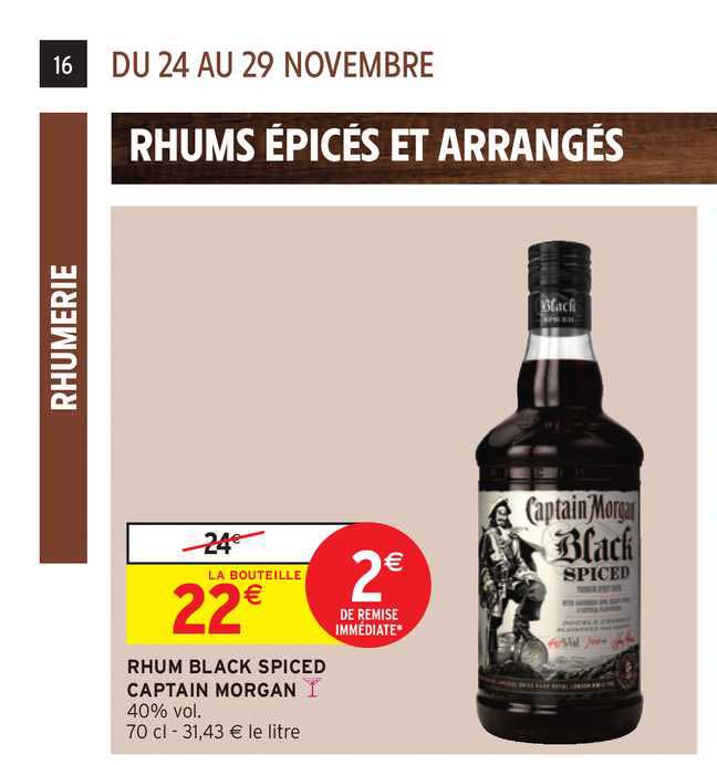 Rhum Black Spiced Captain Morgan