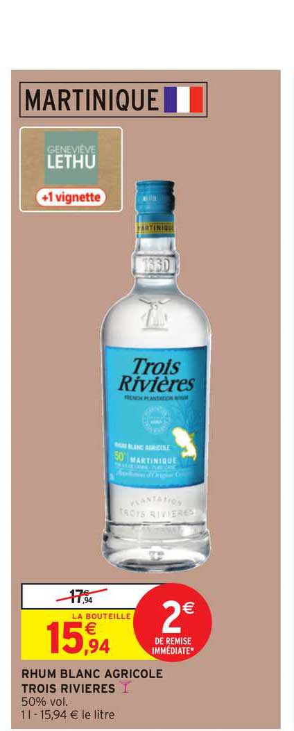 rhum blanc agricole trois rivières