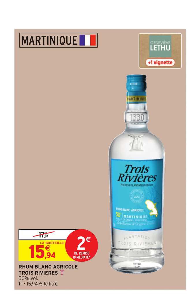 rhum blanc agricole trois rivières