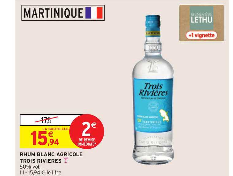 rhum blanc agricole trois rivières