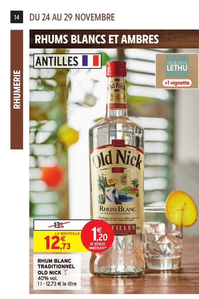 rhum blanc traditionnel old nick