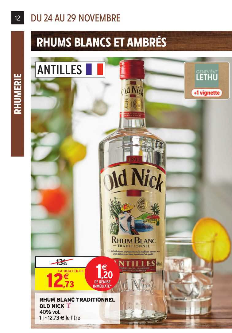 rhum blanc traditionnel old nick