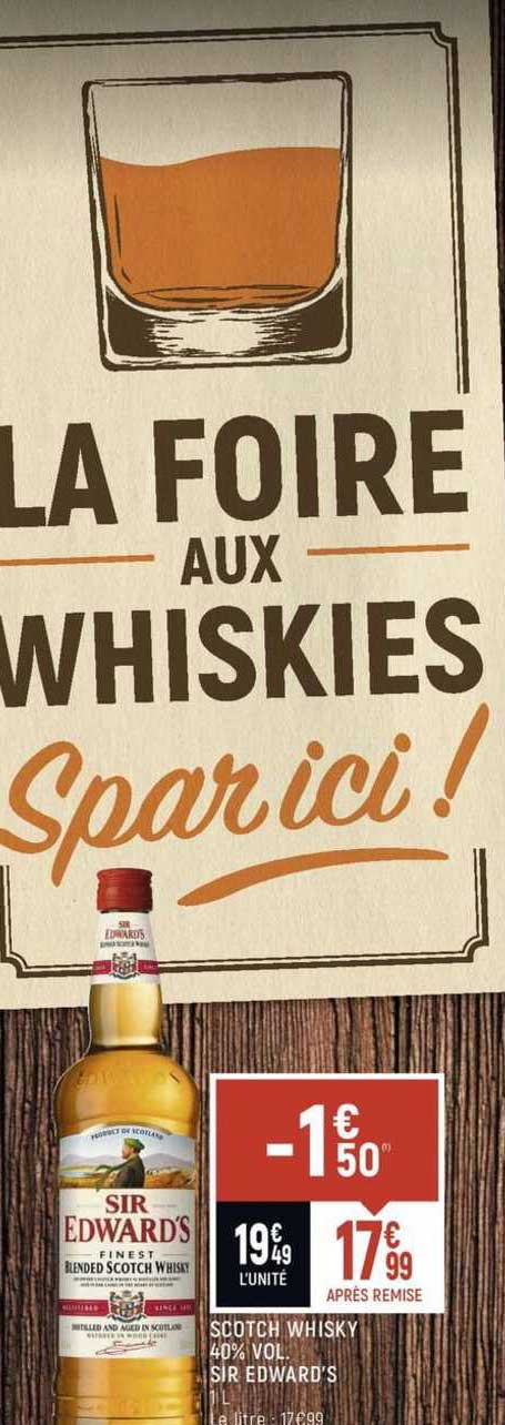 scotch whisky 40% vol. sir edward's