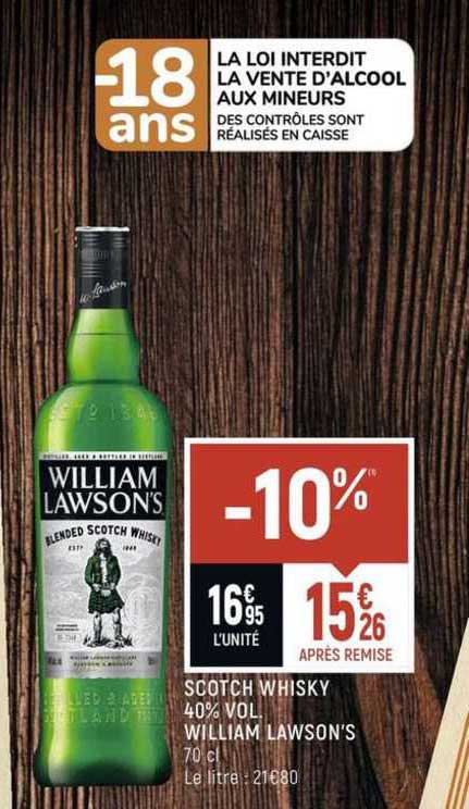 scotch whisky 40% vol. william lawson's